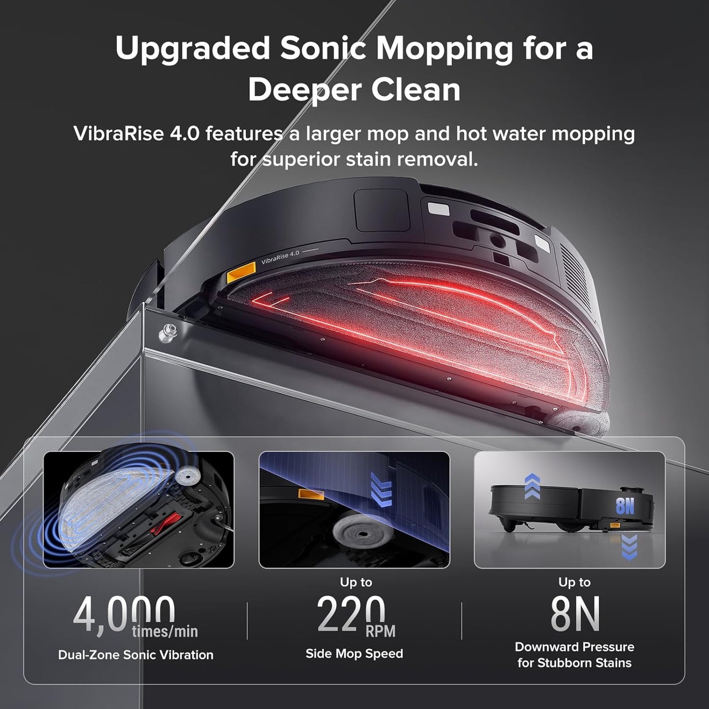 roborock Saros 10 Robot Vacuum and Mop, 22,000Pa Suction, AI Obstacle Avoidance, 3.14-inch Ultra Thin, Intelligent Dirt Detection, Zero Tangling Main Brush, Hot Water Mop & Dock Self Cleaning