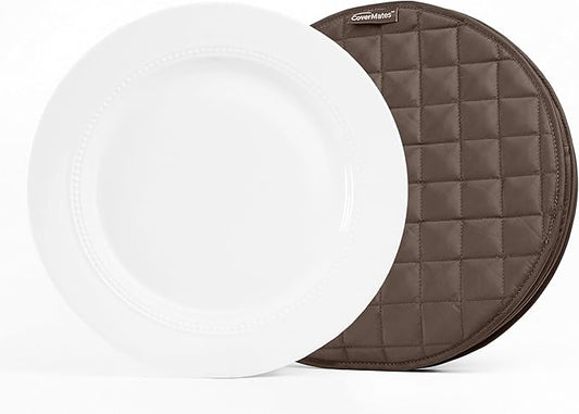 Covermates Keepsakes - Quilted Divider Set - Set of 4 - Scratch & Breakage Protection - Stain Resistant - Machine Washable - China Storage, Bronze