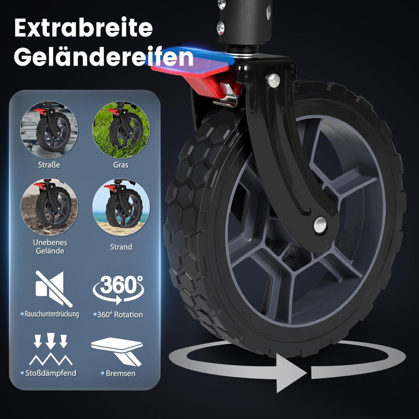 Sekey 220L Collapsible Foldable Wagon with 330lbs Weight Capacity, Heavy Duty Folding Wagon Cart with Big All-Terrain Wheels & Drink Holders (Black)