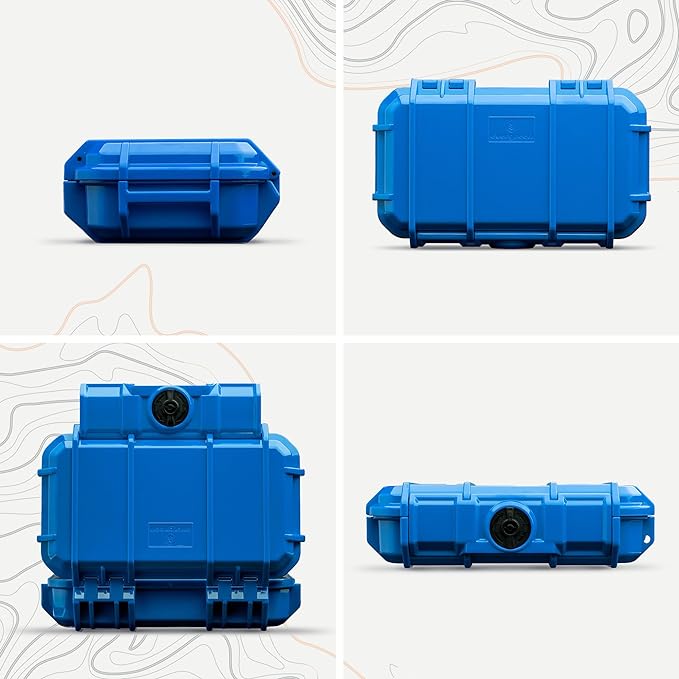Evergreen 56 ToughBox - EDC Dry Box Protective Case USA Made for Organization of Cameras, Phones, Camping, Fishing, Hiking, Water Sports (Blue)