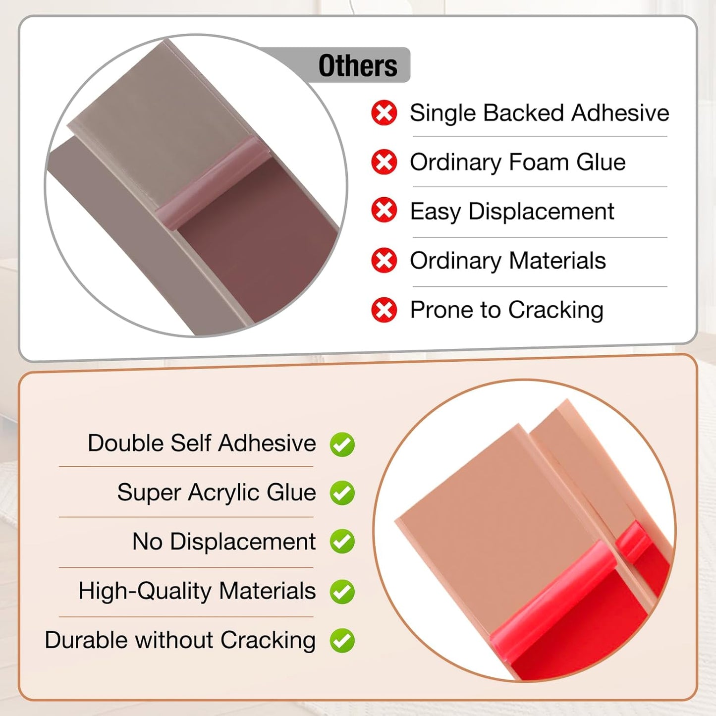 Floor Transition Strip Self Adhesive Vinyl Door Threshold for Doorways Carpet Edging Trim Overlap Edge Reducer for Laminate Floor, Carpet, Tile (Yellow Oak Grain, 2/5" to 3/5", 10Ft)