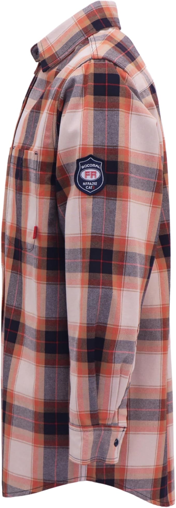 BOCOMAL FR Shirts Flame Resistant 100% C NFPA2112 7.5oz Men's Fire Retardant Welding Shirt