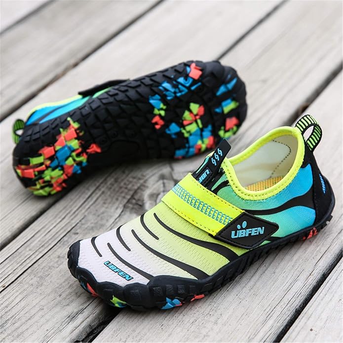 UBFEN Water Shoes for Kids Boys Girls Aqua Socks Barefoot Beach Sports Swim Pool Quick Dry Lightweight Toddler Little Big Kid