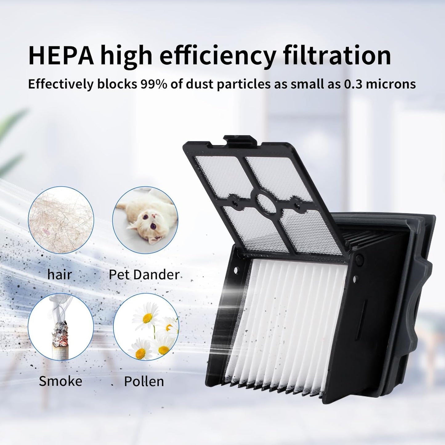 keluke Only S5Combo - Replacement Roller Brush and Filters Compatible with Tineco Floor One S5Combo Wet Dry Cordless Vacuum Cleaner(Not for Others S5 Series Models) 3 Brushes Roller,3 Filters