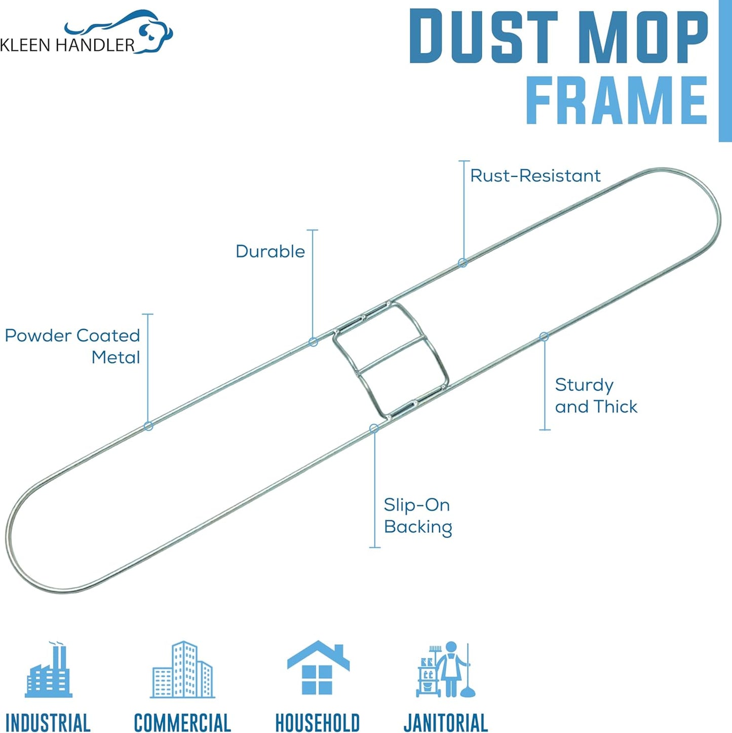 Kleen Handler 36 Inch Commercial Dust Mop Frame (6 Pack)