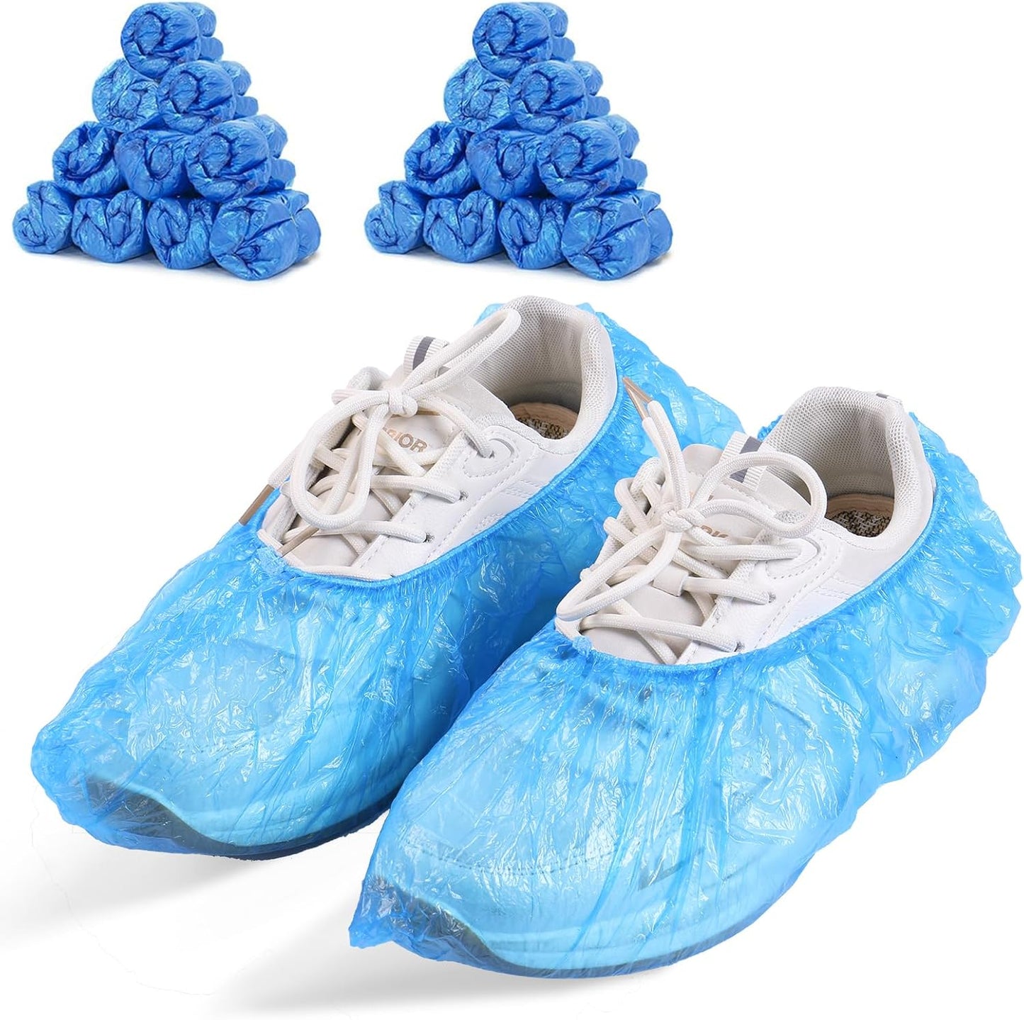 200 Pcs Shoe Covers Disposable Non Slip, Waterproof Shoe Covers Disposable for Indoors, 15-20'' Adjustable Size Boot Covers for US 6 to 14 Size