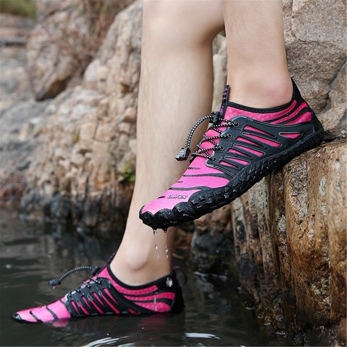 UBFEN Water Shoes Aqua Swim Shoes Mens Womens Beach Sports Quick Dry Barefoot for Boating Fishing Diving Surfing