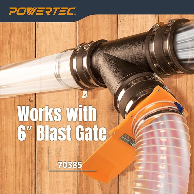 POWERTEC Clear PVC Pipe 6" x 36" Long, 4PK Rigid Plastic Tubing, Round Tube Compatible w/Dust Collection Fittings - Hose for Woodworking Tool, Dust Collection System or Cat Tree (70274-P4)