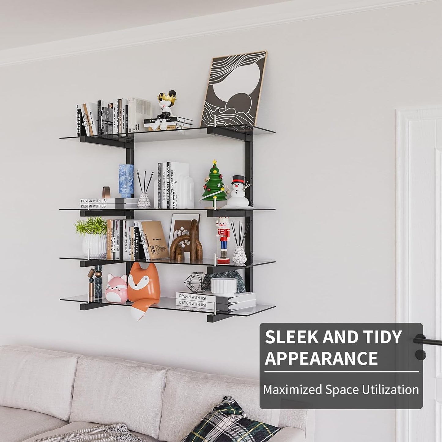 Lumber Storage Rack, Upgrade Cantilever Folding Lumber Rack Wall Mount, Metal 8 Level 32 Inch Plywood Scrap Wood Storage Rack