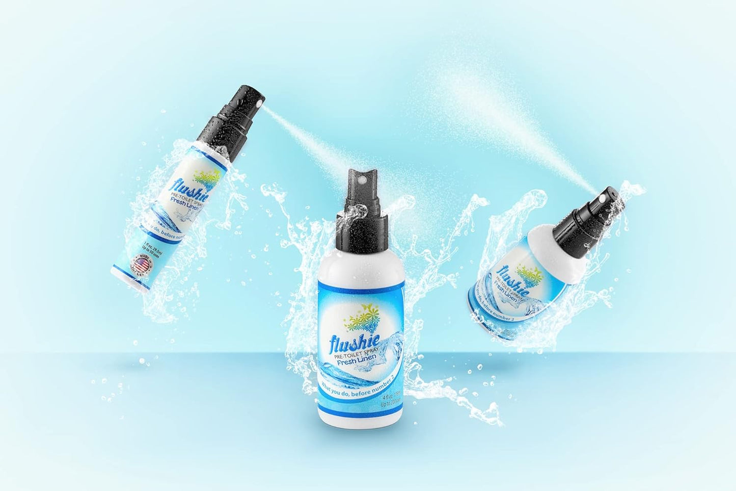 Flushie Pre-Toilet Sprays for Poop Travel Size Toiletries Bathroom Spray for Poop Spray for Toilet Deodorizer Traveling Essentials Poop deodorizer Poop Odor eliminator