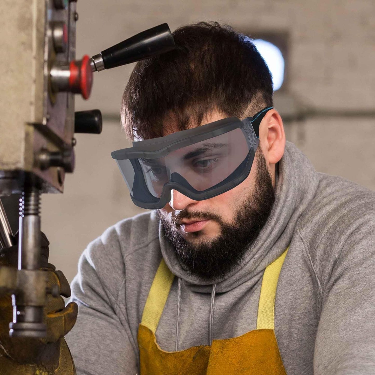 Chemistry Lab Safety Goggles,that Fit Over Glasses,Scientific, Construction, Woodworking, Anti-Fog,Splash,Vent