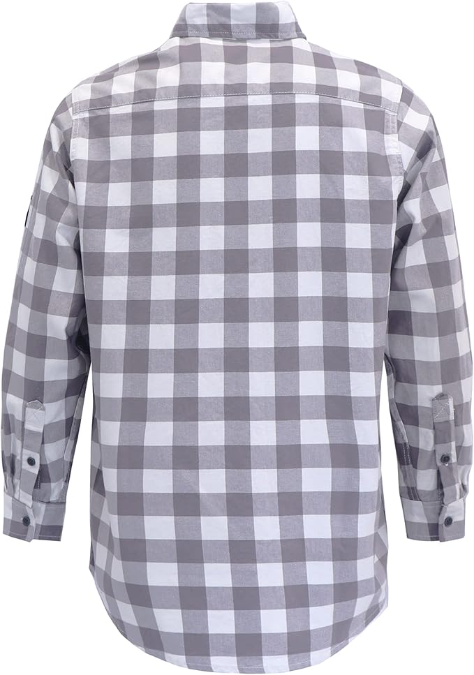 BOCOMAL FR Shirts Flame Resistant 100% C NFPA2112 7.5oz Men's Fire Retardant Welding Shirt