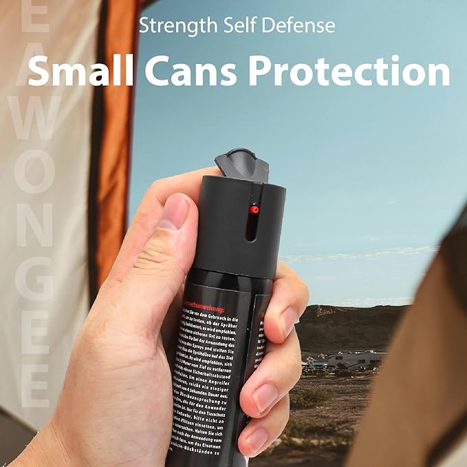 Pepper Spray Self Defense, Maximum Strength Tactical Spray, Effective Protection for Camping, Hiking, Outdoor Activities