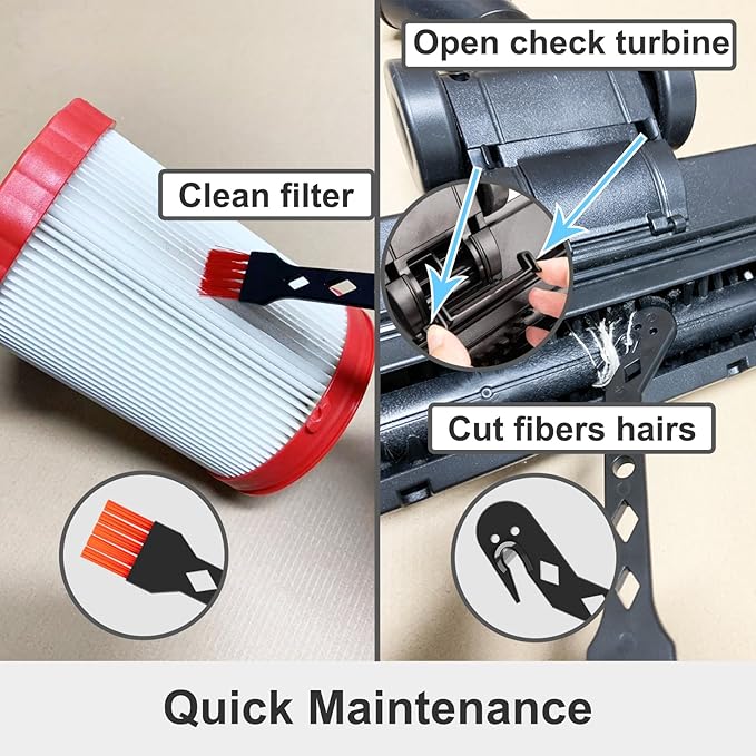 Turbo Brush Head Shop Vac Accessory 1.25" with 2.5" Hose Adapter, as 1-1/4" 2-1/2" Shopvac Attachment Wet Dry Vacuum Adaptor, Ideal for Pet Hair Removal on Carpets Area Rugs Hardfloors