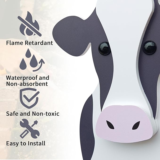 Dairy Cow Planter, Pet Shape Garden Pots Plant Pots for Indoor/Outdoor Gardens Decoration, Cute, Surprise Gifts/Souvenirs for Pet Lovers(Large)