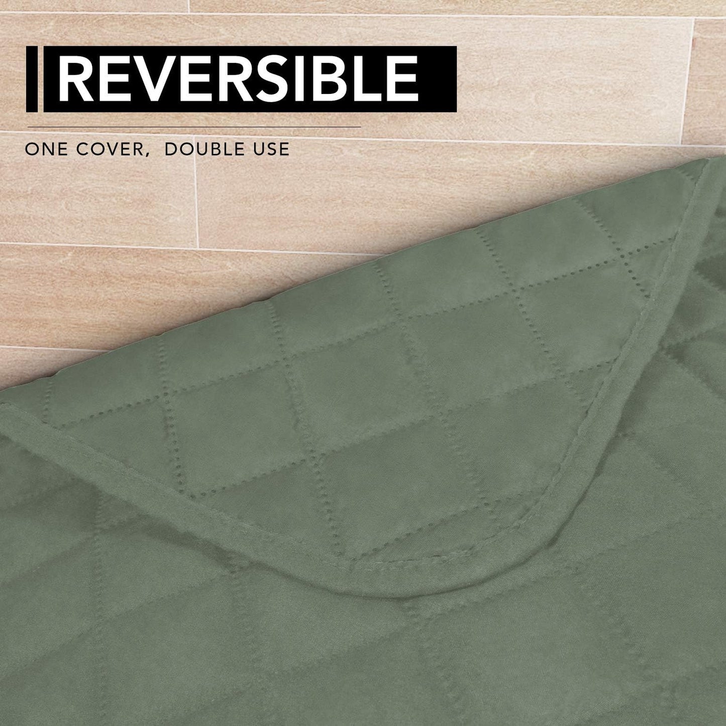 Easy-Going Sectional Couch Covers for Dogs L Shape Sofa Cover Reversible Sofa Slipcover Chaise Lounge Cover Furniture Protector Cover for Pets Dog Cat (42 x 68 inches, Greyish Green/Greyish Green)