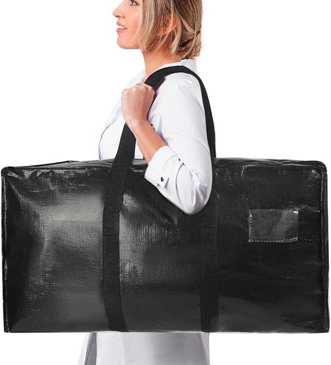 Heavy Duty Extra Large Moving Bags,176 Gallon Jumbo Packing Bags,Huge Moving Storage Bags with Strong Zippers & Carrying Handles,Reusable Big Moving Storage Bags for College Dorm Travel 1Pack