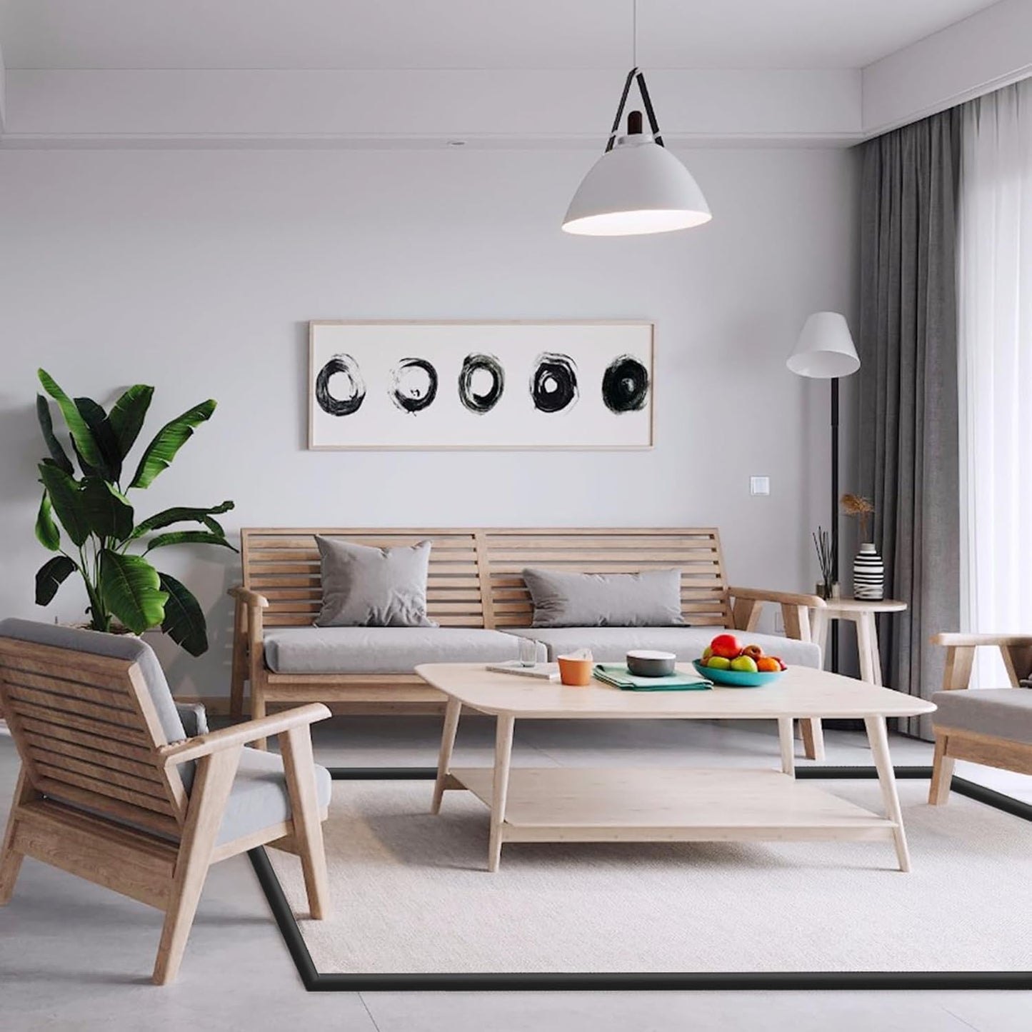 Self Adhesive Carpet Transition Strip with Edge Trim, Designed for Seamless Transitions from Carpet to Tile or Vinyl Floors, Perfect for Doorways.(Black,4ft)