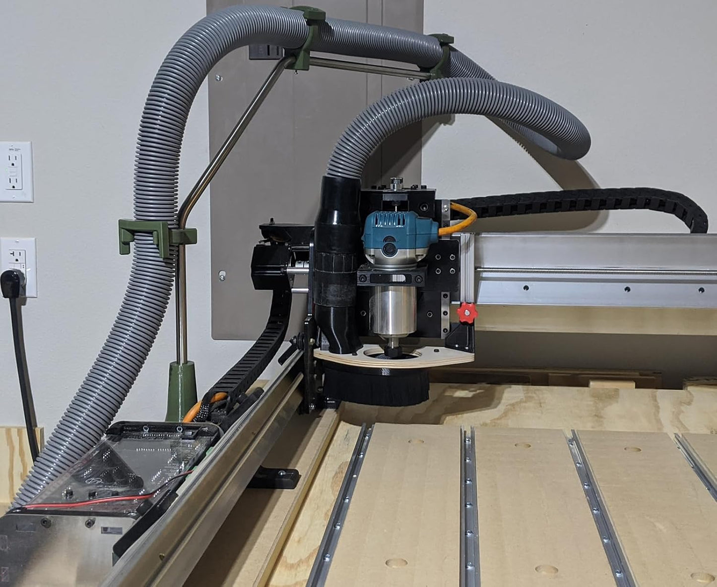 Dust Collection Hose 2.5 in × 5 ft Heavy Duty Flexible PVC Reinforced Thicken Helix Suction Discharge Corrugated Pipe Hose for Fume Dust Collector Fitting Wood Chip Saw (2.5 inch gray hose)