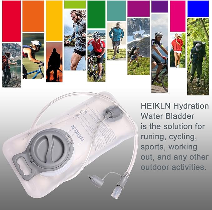 Hydration Bladder 2L-3L,Leak Proof Water Reservoir, BPA Free Military Water Storage Bladder Bag Hydration Pack Replacement Easy Clean for Bicycling Hiking Camping Hunting Running