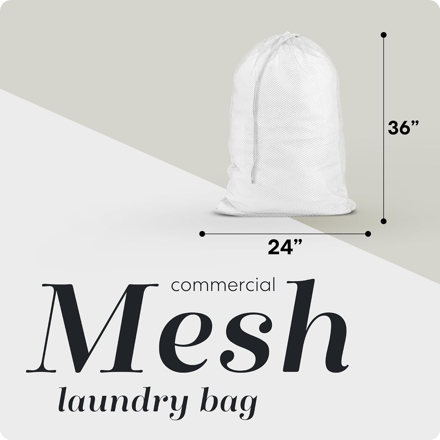 Handy Laundry Mesh XL Laundry Bag - Durable, Machine Washable with Secure Drawstring Closure - Perfect for College Dorms, Laundromats, Apartments (White)