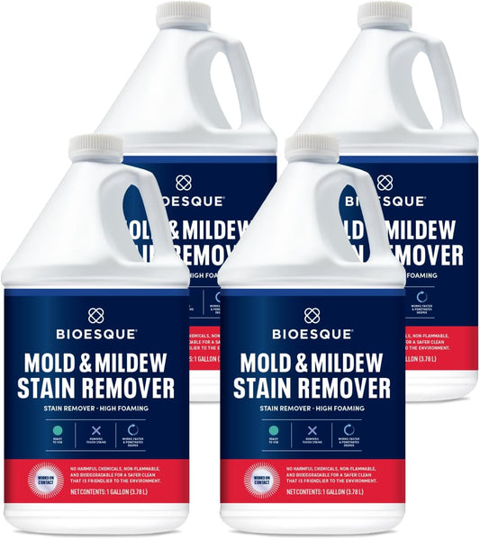 Bioesque Mold & Mildew Stain Remover, 1 Gallon (Pack of 4)