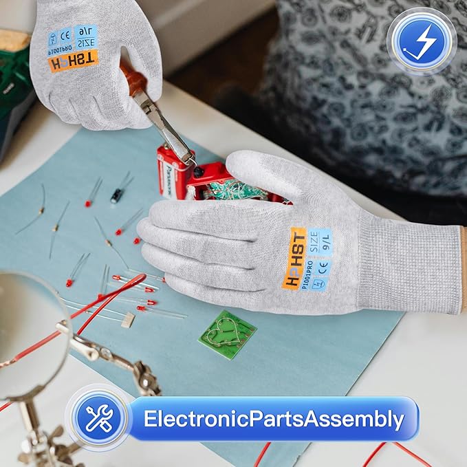 PU Coated Safety Work Gloves, 12 Pairs Work Gloves Mechanic Working Seamless Knit Glove with Polyurethane Coated Smooth