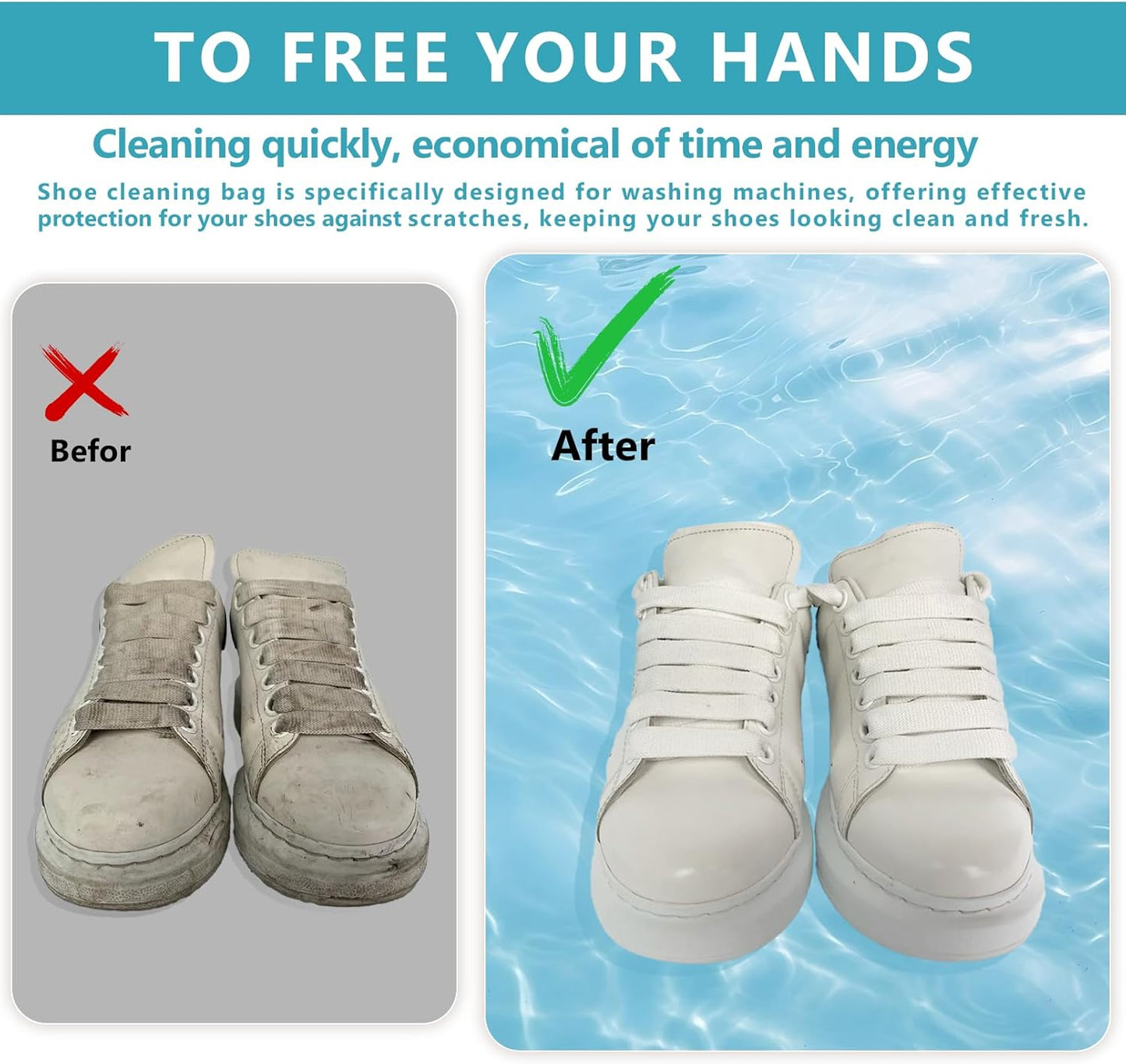 Shoe Washing Machine Bag - 2Pack Laundry Shoe Bag for Washer and Dryer, Reusable Shoe Cleaning Bag for All Shoe Sizes, 360° Deep Clean for Tennis Shoes, Sneakers, Includes 1 Brush (Yellow)