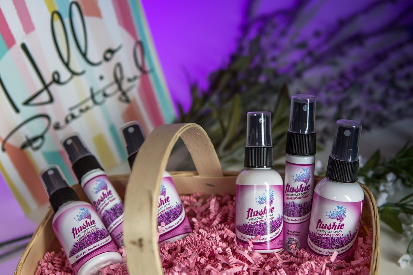 Flushie Pre-Toilet Spray for Poop Travel Size Toiletries Bathroom Spray for Poop Spray for Toilet Deodorizer Traveling Essentials Poop deodorizer Poop Odor eliminator… (Lavender, 2oz 1pack)