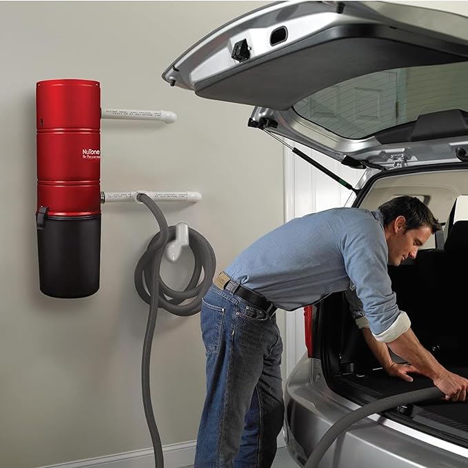 Broan-nutone 650 Air watts Residential Central Vacuum System Premium Electric Tool Set for Cleaning Floors - Anti-Vibration, Powerful Suction