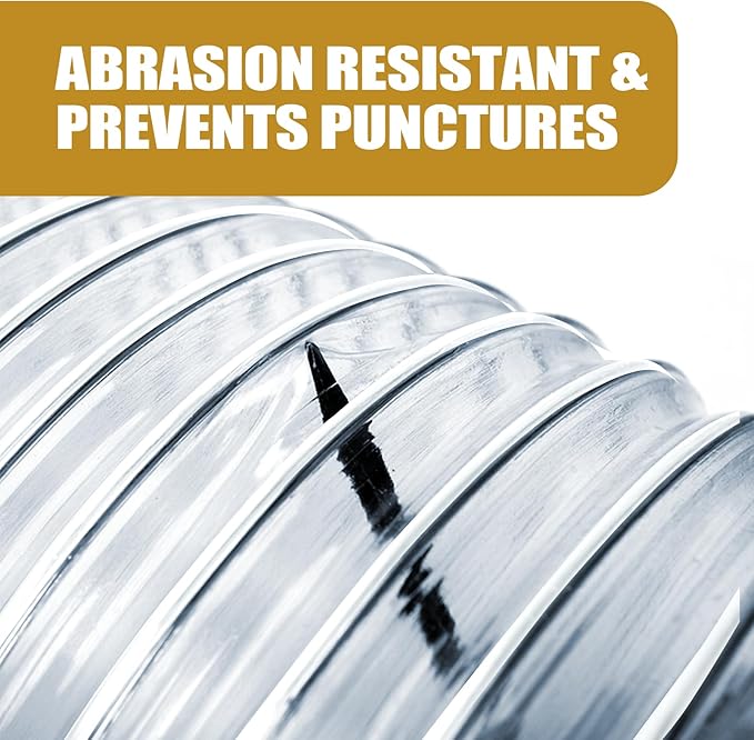 PVC Dust Collection Hose 2 1/2" x 10', Puncture Resistant PVC Dust Collection Hose, Flexible Clear PVC Dust Collectors for by Oycevila