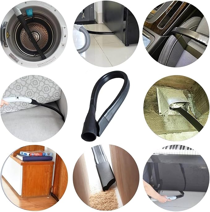 Replacement Vacuum Attachments & Brushes plus Universal Adapter Kit Compatible with Shop Vacs 2-1/4'' 1-7/8'' 1-3/8'' 1-1/4 Inch- Flexible Vacuum Crevice Attachment Tool for Shop Vac Accessories