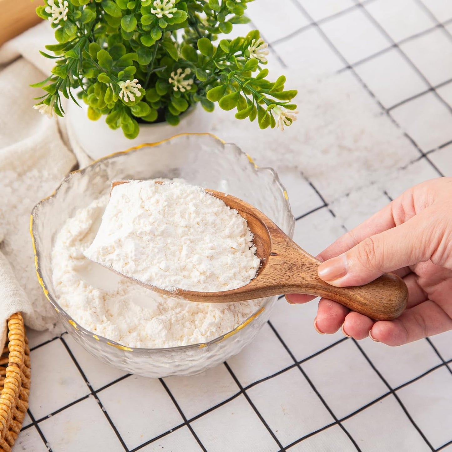 Wooden Coffee Scoop, 4 Pcs Coffee Spoons for Ground Coffee, Tea, Sugar, Wooden Scoops for Jars Small Scoops for Canisters, Bath Salts, Laundry Detergent (Acacia Wood)