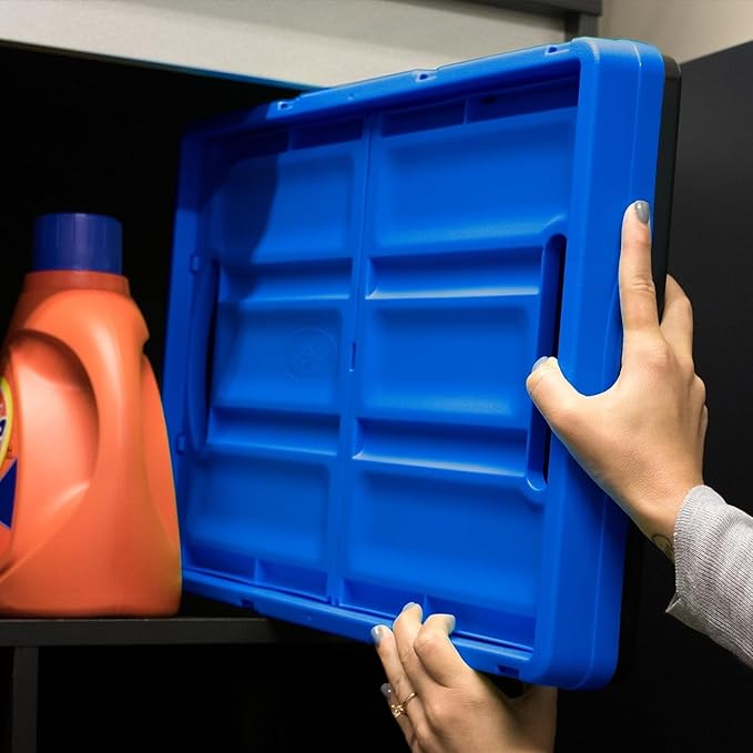 CleverMade Collapsible Storage Bins - Obsidian 3 Pack 62L - Stackable Containers Heavy Duty Capacity Folding Crates - Space-Saving for Home