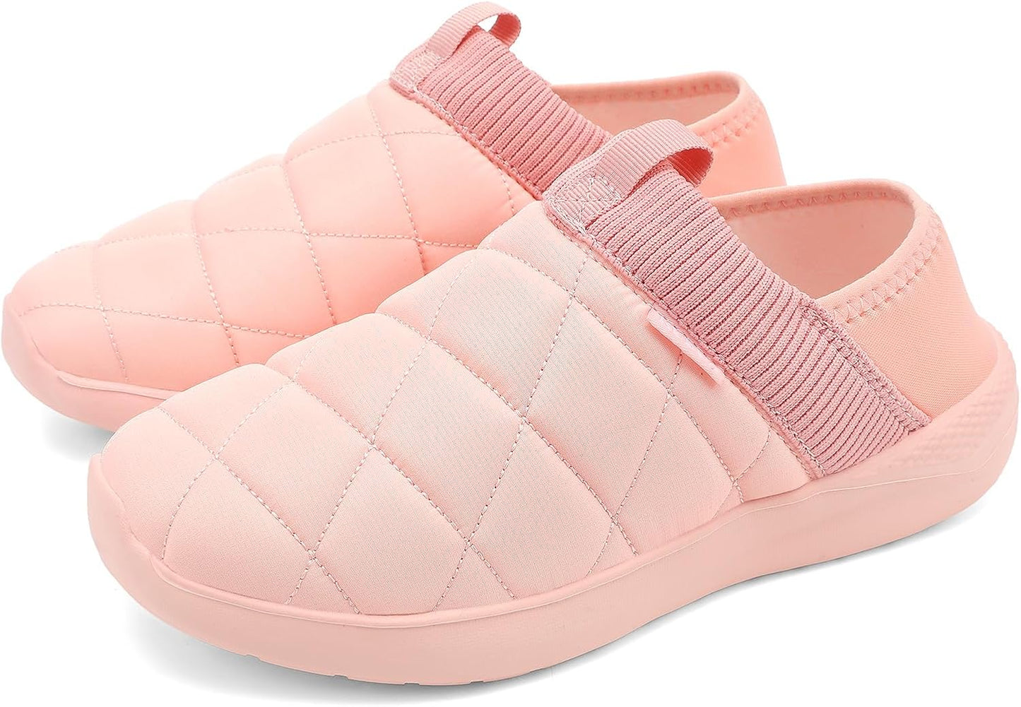 KUBUA Slippers for Men and Womens Indoor House Shoes Plush Slip on Outdoor Garden Loafers