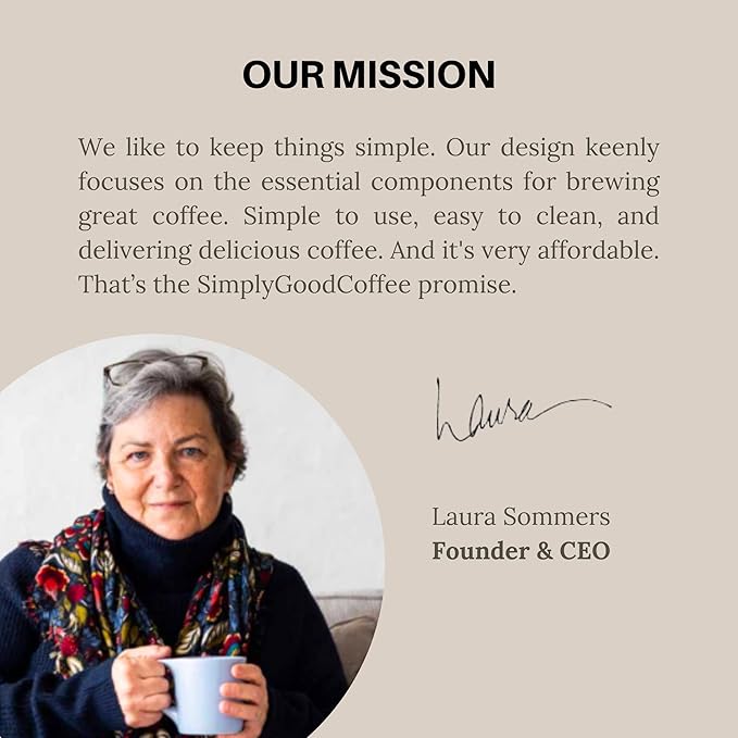 SimplyGoodCoffee Coffee Maker / Coffee Machine. 8 Cup Automatic Drip Pour Over Coffee Brewer. Easy To Use, Gold Cup Standard. Black/Stainless Steel