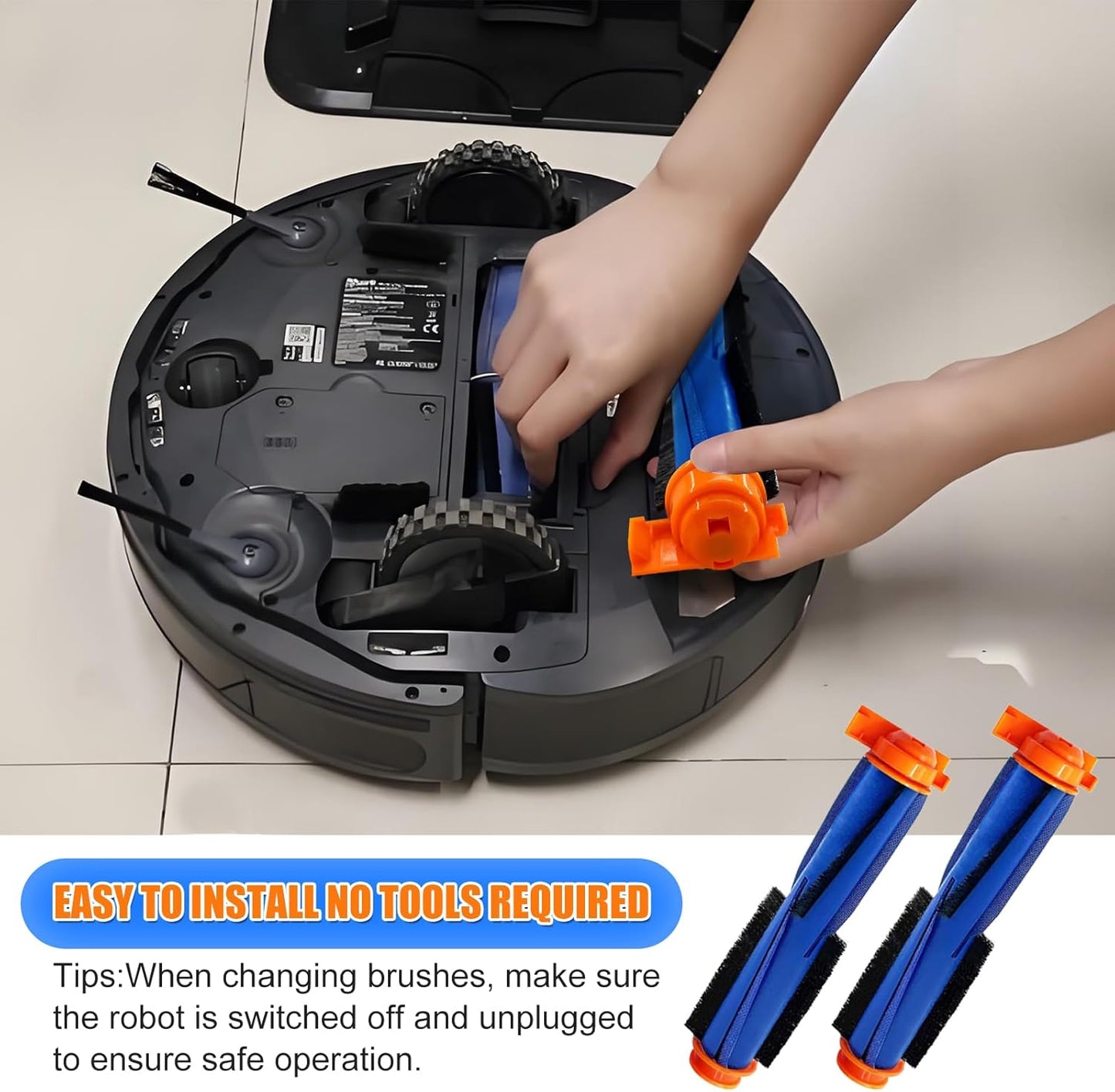 Replacement Parts for Shark AI AV2501S AV2501AE RV2502AE RV2520AOUS AV2510AOUS AV2511AE RV2610WA AV2610WA RV2310AE AV2310AE/RV2320S/UR2350AE Brush Roller Accessories Kit -2 Pack Main Roller Brush