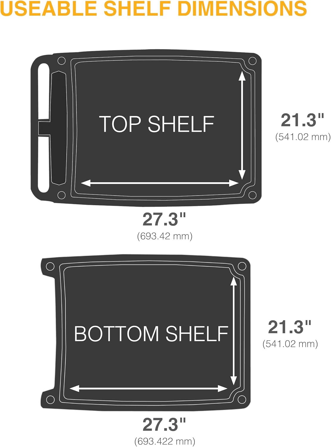 Metro myCart Plus Utility Cart - Choose-Your-Height Adjustable Heavy Duty Rolling Cart for Home, Commercial and Industrial Use - 2-Shelf, 300 lbs Capacity - 23.9" W x 34.4" L x 35.5-39.5" H - Black