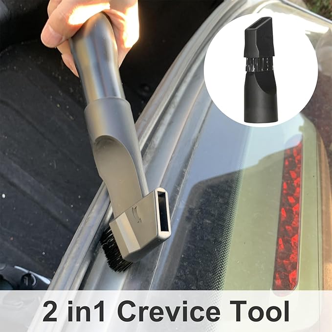 Shop Vac Vacuum Attachments with Extension Hose Dusting Brush Crevice Tool Nozzle Multi-Tools for 1-1/4" 1-3/8" 2-1/2" Shopvac Wet Dry Vacuum Cleaner (Car Detailing Kit Interior A)