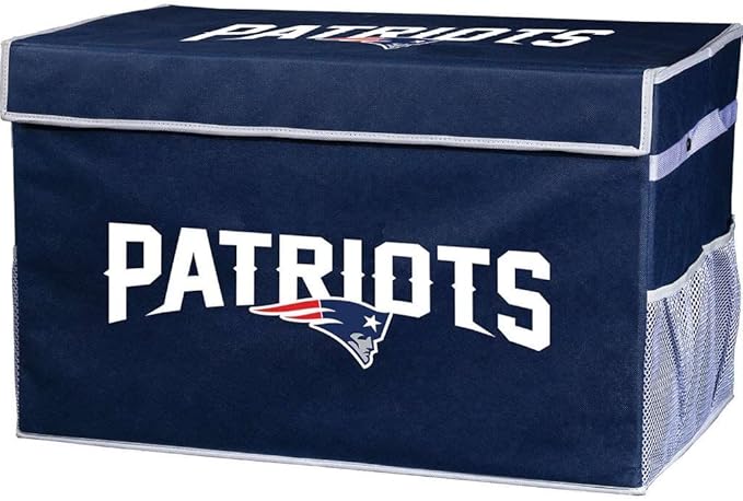 Franklin Sports NFL Storage Footlocker Bins - Large Folding Organizer Containers - NFL Team Office, Bedroom + Living Room Décor - Large + Small Bins