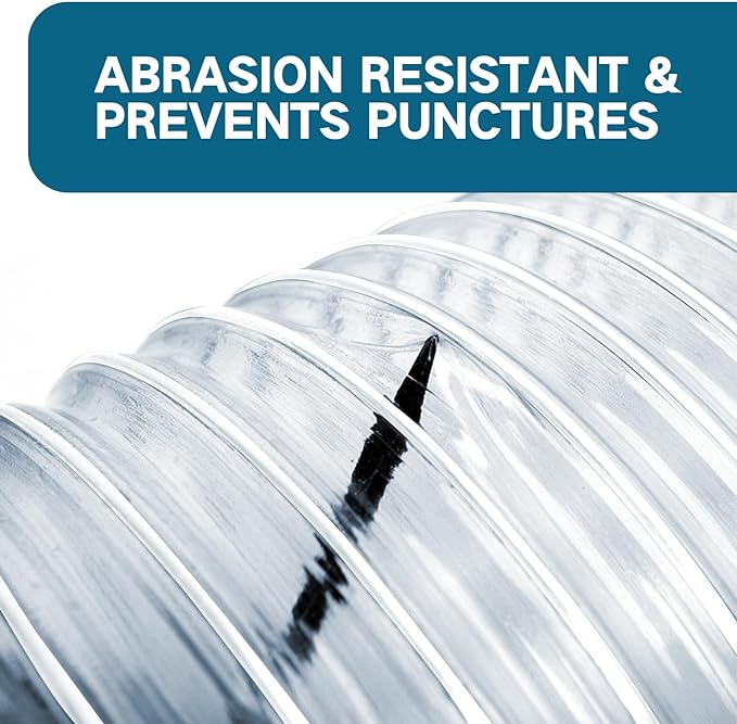 PVC Dust Collection Hose 6" x 5'- Heavy PVC Fume Collection Hose for Workshop, Woodworking, Dust Collection Systems