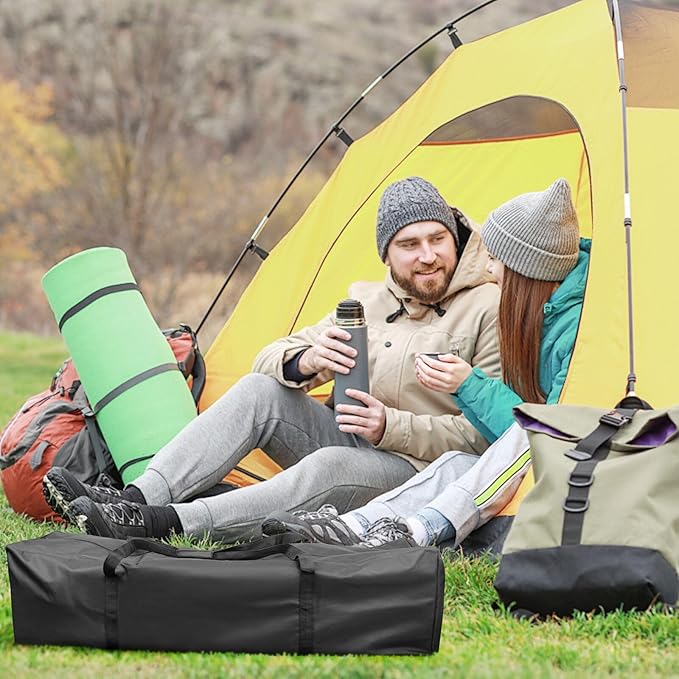 INFANZIA 50x11x16 inch Duffel Travel Sports Equipment Bag, Long Luggage Bag with Upgrade Zipper Water Resistant, Extra Large Foldable Storage Bag for Camping, Tent, Tripod, Fishing