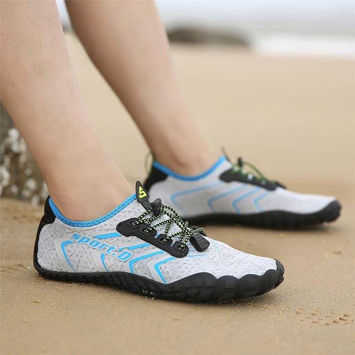 UBFEN Water Shoes Aqua Swim Shoes Mens Womens Beach Sports Quick Dry Barefoot for Boating Fishing Diving Surfing