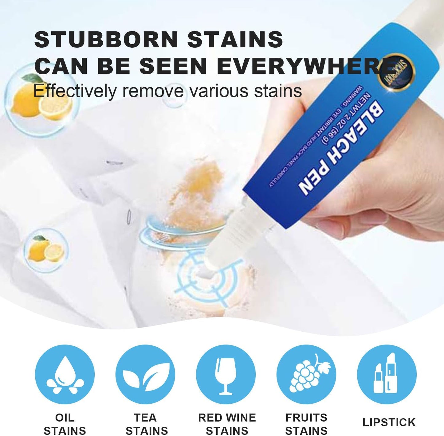 Bleach Pen Gel,Bleach Pen for Clothing,Stain Remover Pen,Travel Size Toiletries,Travel Essentials,Travel Accessories,Lnstantly Remove Stains