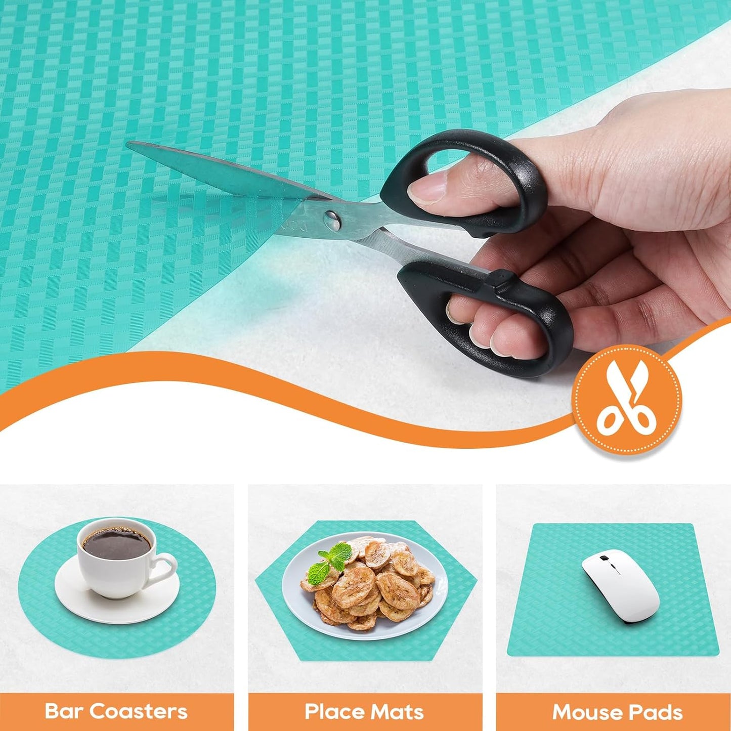 Fridge Liner Shelf Liners for Kitchen Cabinet Refrigerator Liners Waterproof & Oil-Proof Kitchen Cupboard Liner Non Adhesive Drawer Mats EVA Material for Shelves 11.8 x 59 Inches