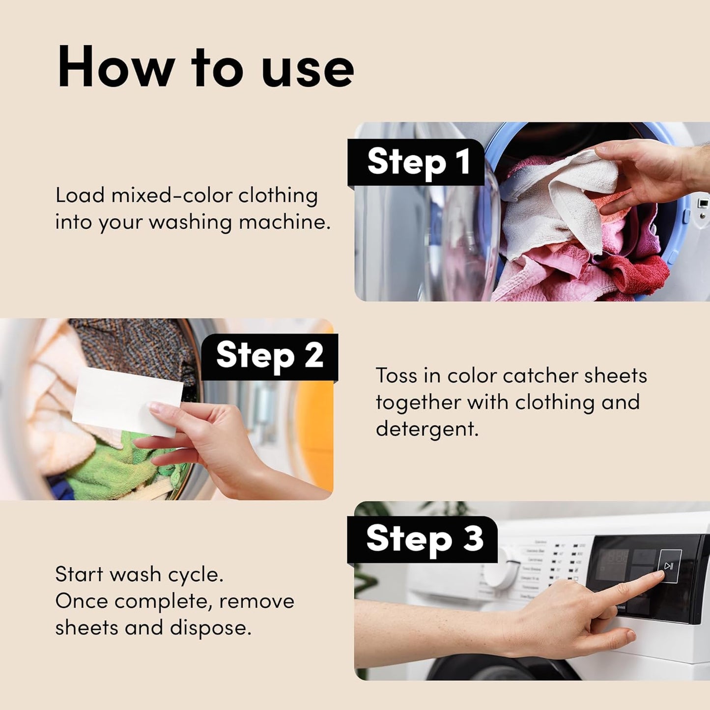 Zero Trace Color Catchers for Laundry - Protects Clothes with Color Dye Catcher,Run Remover, Color Grabbing and Color Bleed Remover for Clothes - 140 Sheets
