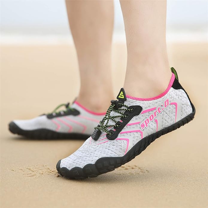 UBFEN Water Shoes Aqua Swim Shoes Mens Womens Beach Sports Quick Dry Barefoot for Boating Fishing Diving Surfing