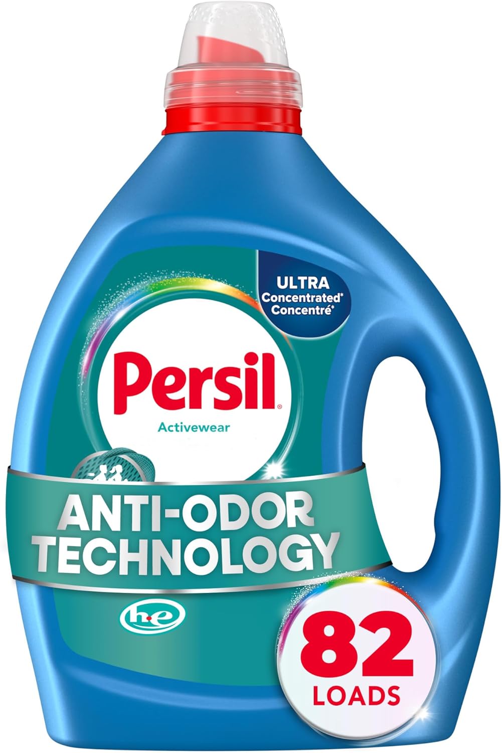 Persil Activewear Clean, Liquid Laundry Detergent, High Efficiency (HE), Deep Stain Removal, Ultra Concentrated, 82.5 fl oz, 82 Loads
