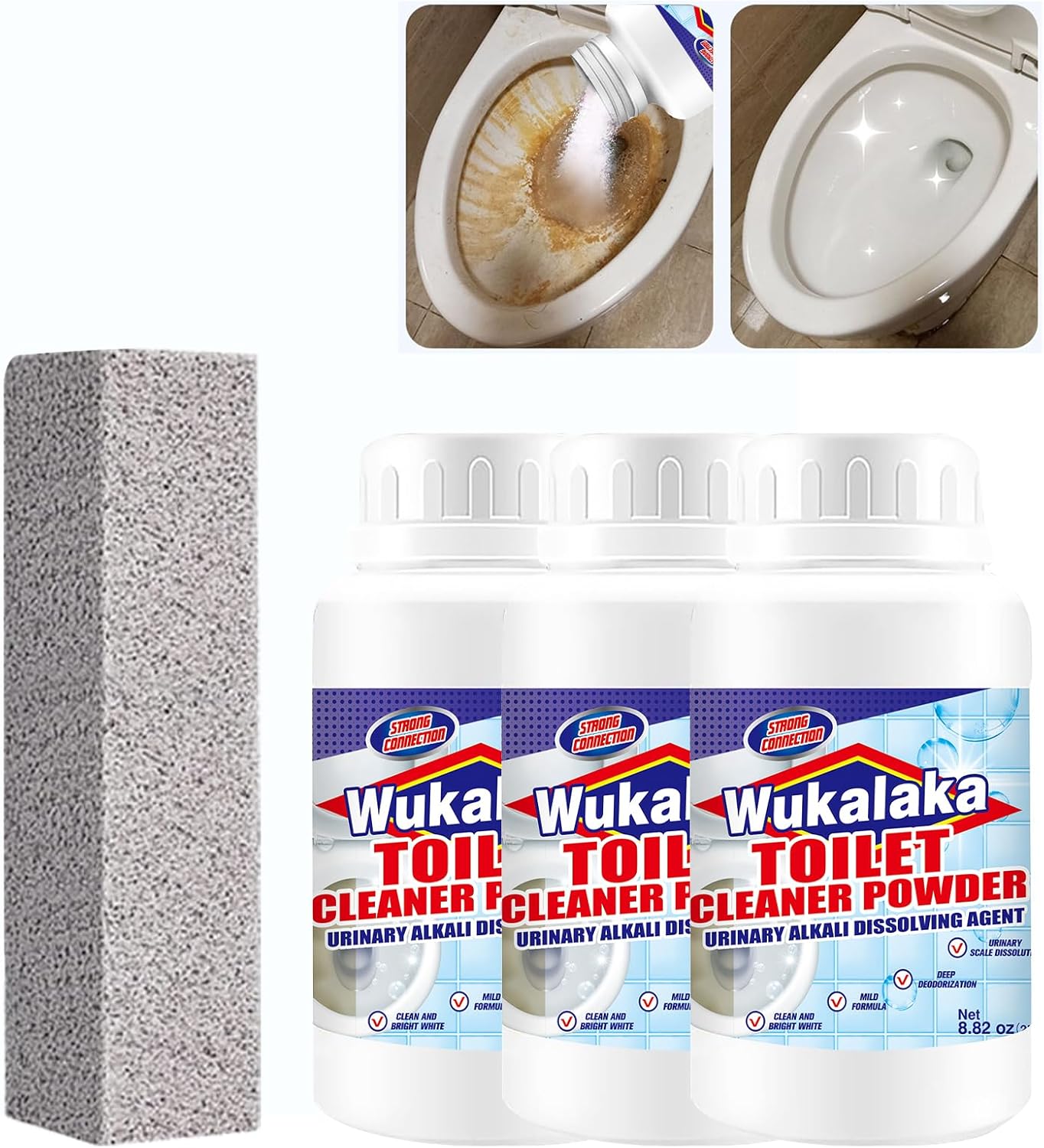 Pumice Sticks Pumice Scouring Pad for Cleaning, Pumice Stone Toilet Bowl Cleaner, Grey Pumice Stick Cleaner for Removing Toilets Bowl Ring, Bath, Household Cleaning 1pcs + 3pcs