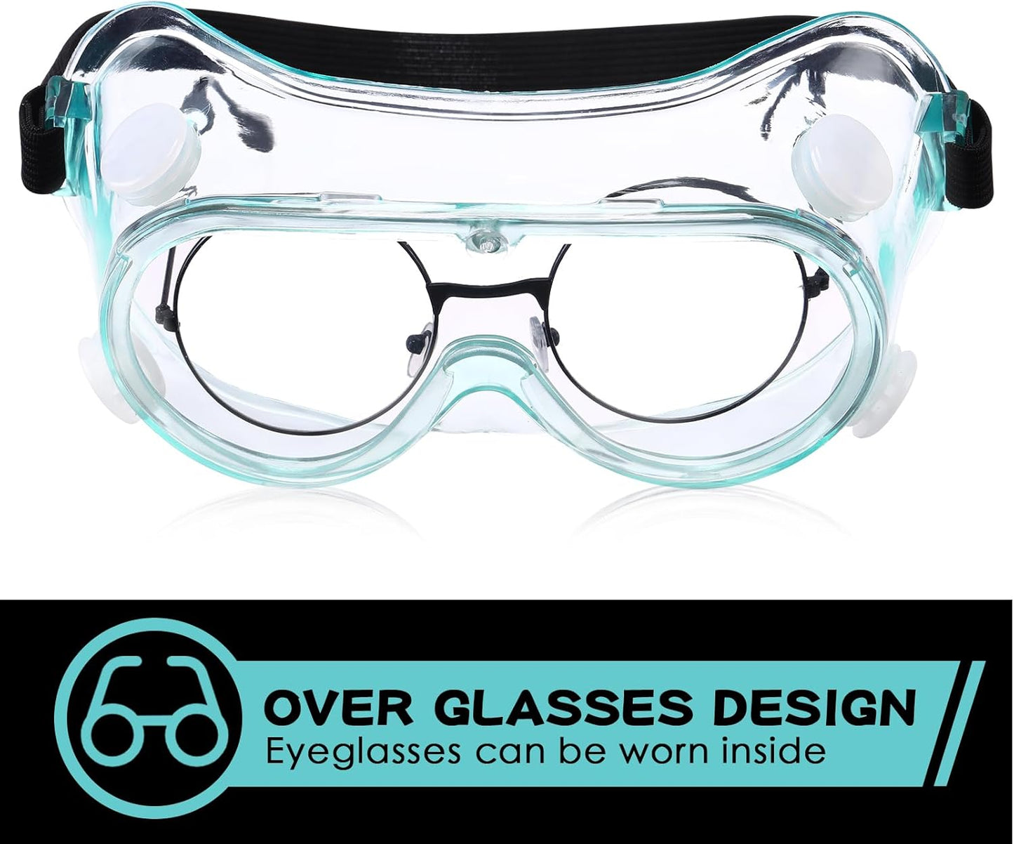 Yunsailing Protective Safety Goggles Lab Over Glasses Clear Anti Fog Eye Protection Goggles for Men Women